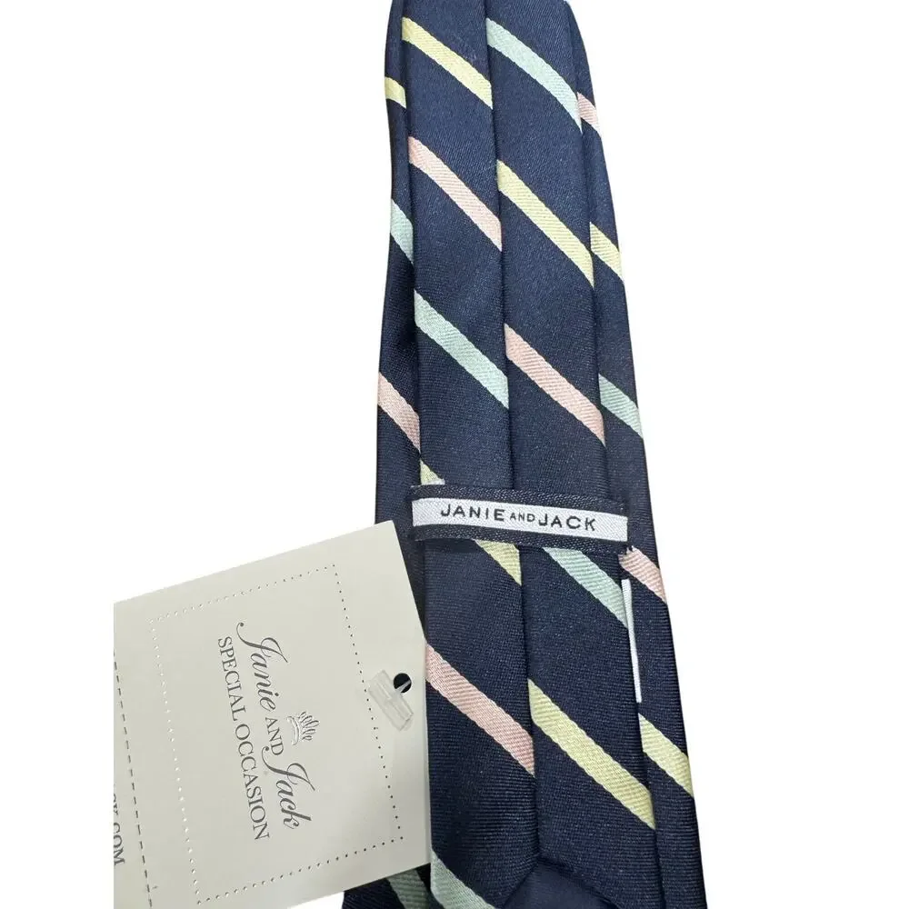 Janie and Jack Boys Tie 4-8 Special Occasion Striped NEW #G974